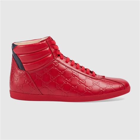 gucci red blue striped sneakers|Gucci red sneakers men.